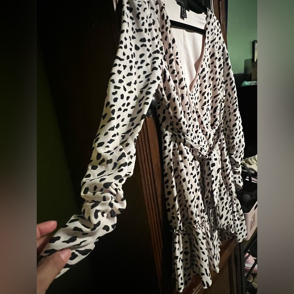 Mini dress wrap around printed - Picture 5 of 5